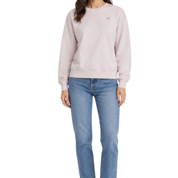 Calvin Klein - Γυναικείο Φούτερ Ls Rlxd Monogram French Terry Cr LV047F223G-3FS Ροζ LV047F223G-3FS