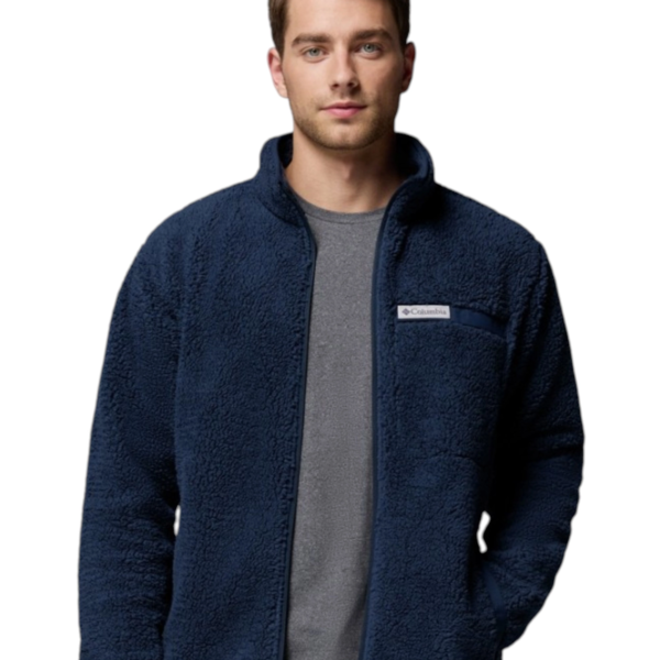 Columbia - Ανδρική Ζακέτα με Φερμουάρ Rugged Ridge High Pile 2135481-464 Μπλε