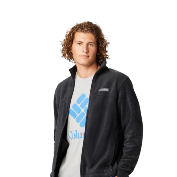 Columbia - Ανδρική Ζακέτα με Φερμουάρ Steens Mountain Polar Fleece WM3220-010 Μαύρο WM3220-010