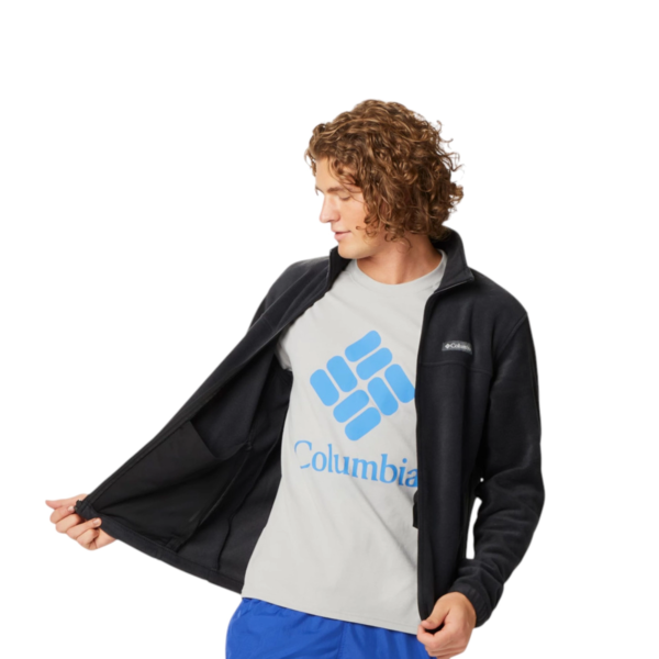 Columbia - Ανδρική Ζακέτα με Φερμουάρ Steens Mountain Polar Fleece WM3220-010 Μαύρο WM3220-010