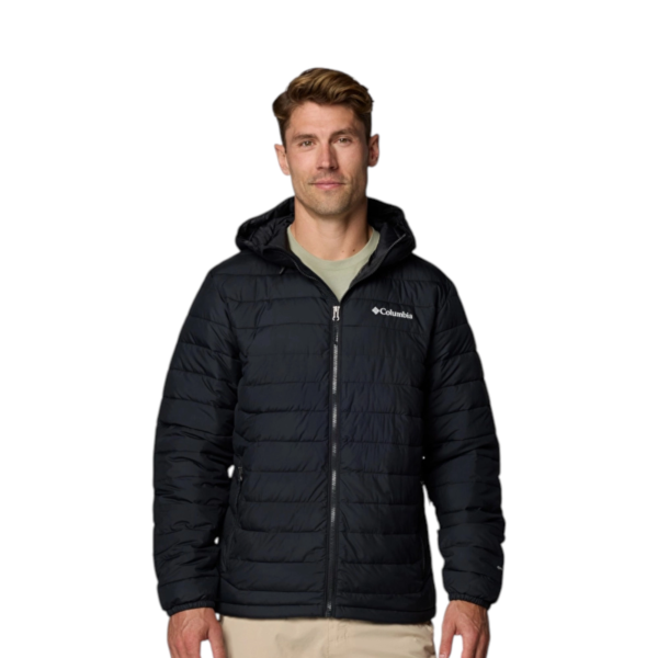 Columbia - Ανδρικό Μπουφάν Powder Lite II Hooded WX6272-010 Μαύρο
