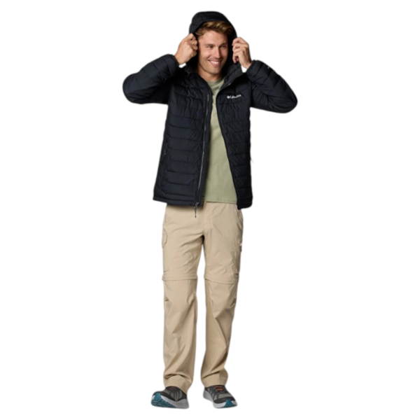 Columbia - Ανδρικό Μπουφάν Powder Lite II Hooded WX6272-010 Μαύρο WX6272-010