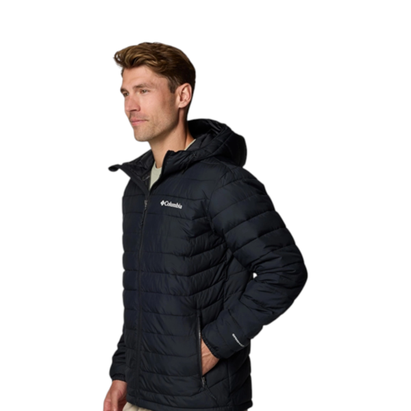 Columbia - Ανδρικό Μπουφάν Powder Lite II Hooded WX6272-010 Μαύρο WX6272-010
