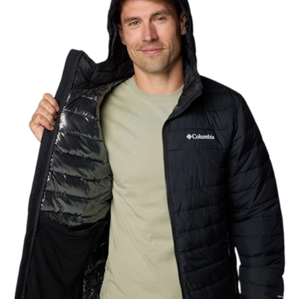 Columbia - Ανδρικό Μπουφάν Powder Lite II Hooded WX6272-010 Μαύρο WX6272-010
