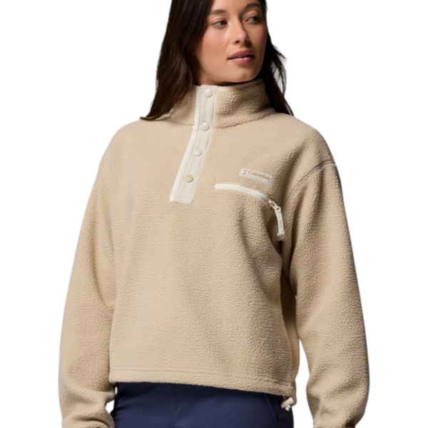 Columbia - Γυναικείo Φούτερ Fleece Helvetia II Cropped Half Snap 2092231-272 Μπεζ