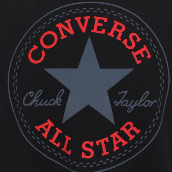 Converse - Ανδρικό T‑shirt Chuck Taylor All Star Patch Relaxed Fit CVM5T459-001 Μαύρο CVM5T459-001