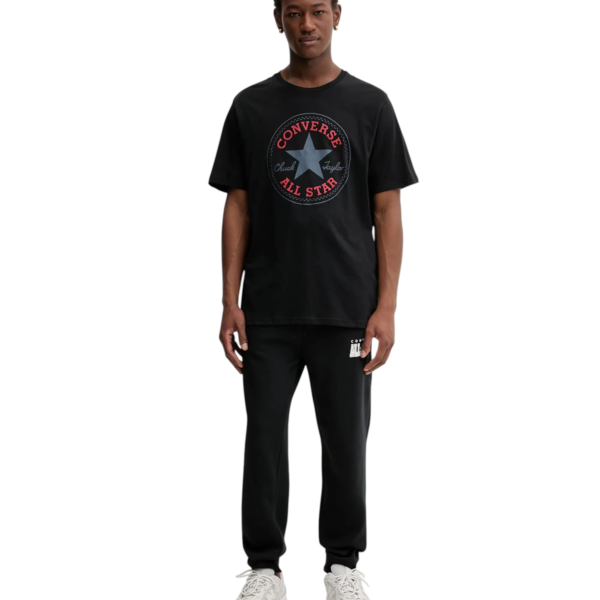 Converse - Ανδρικό T‑shirt Chuck Taylor All Star Patch Relaxed Fit CVM5T459-001 Μαύρο CVM5T459-001