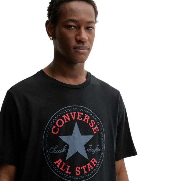 Converse - Ανδρικό T‑shirt Chuck Taylor All Star Patch Relaxed Fit CVM5T459-001 Μαύρο CVM5T459-001