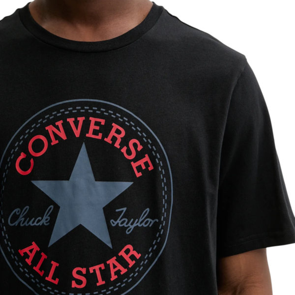 Converse - Ανδρικό T‑shirt Chuck Taylor All Star Patch Relaxed Fit CVM5T459-001 Μαύρο CVM5T459-001