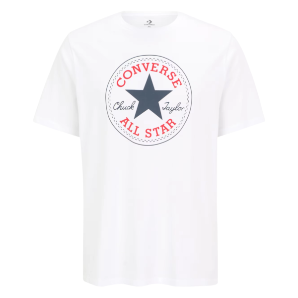 Converse - Ανδρικό T‑shirt Chuck Taylor All Star Patch Relaxed Fit CVM5T459-100 Λευκό