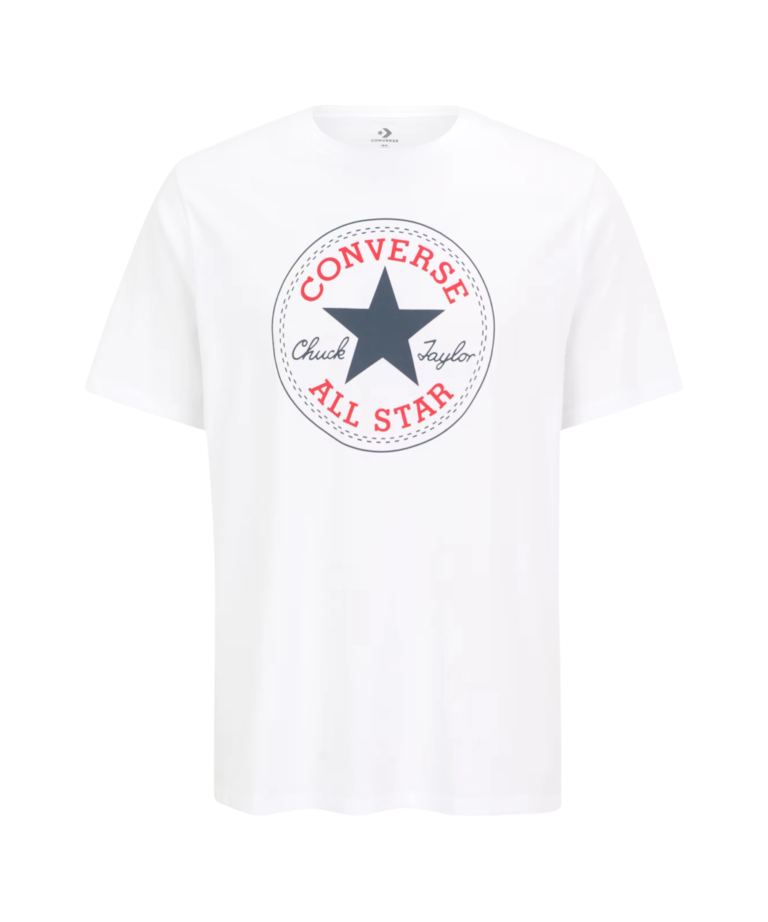 Converse - Ανδρικό T‑shirt Chuck Taylor All Star Patch Relaxed Fit CVM5T459-100 Λευκό