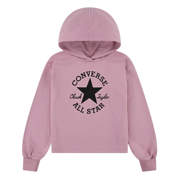 Converse - Παιδική Μπλούζα Φούτερ με Κουκούλα 4CH525-AI4 Ροζ 4CH525-AI4