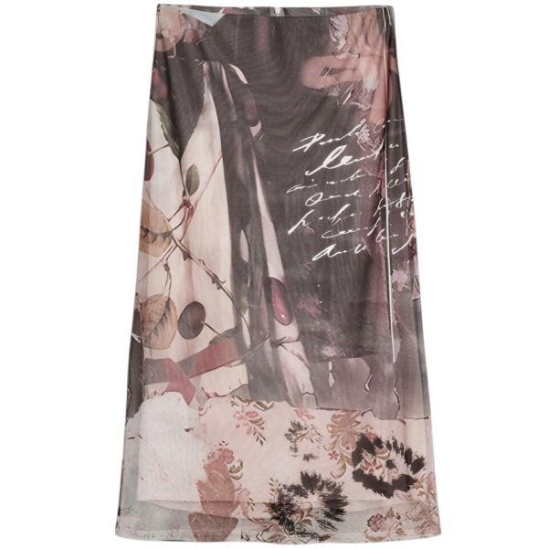 Desigual - Γυναικεία Midi Φούστα Collage Tulle Skirt 25WWFK05-2002 Πολύχρωμο 25WWFK05-2002