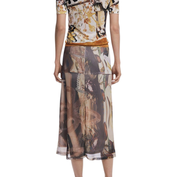 Desigual - Γυναικεία Midi Φούστα Collage Tulle Skirt 25WWFK05-2002 Πολύχρωμο 25WWFK05-2002