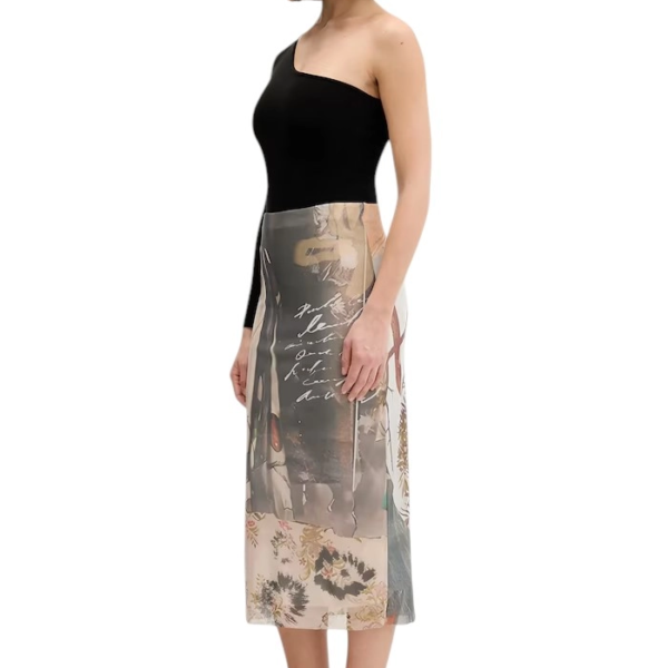 Desigual - Γυναικεία Midi Φούστα Collage Tulle Skirt 25WWFK05-2002 Πολύχρωμο 25WWFK05-2002