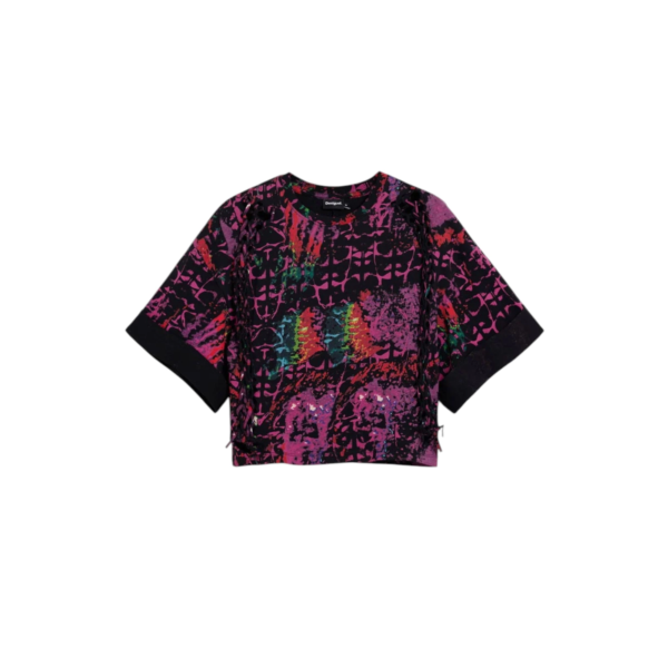 Desigual - Γυναικεία Κοντομάνικη Μπλούζα 26SWTK26-3062 Μωβ 26SWTK26-3062