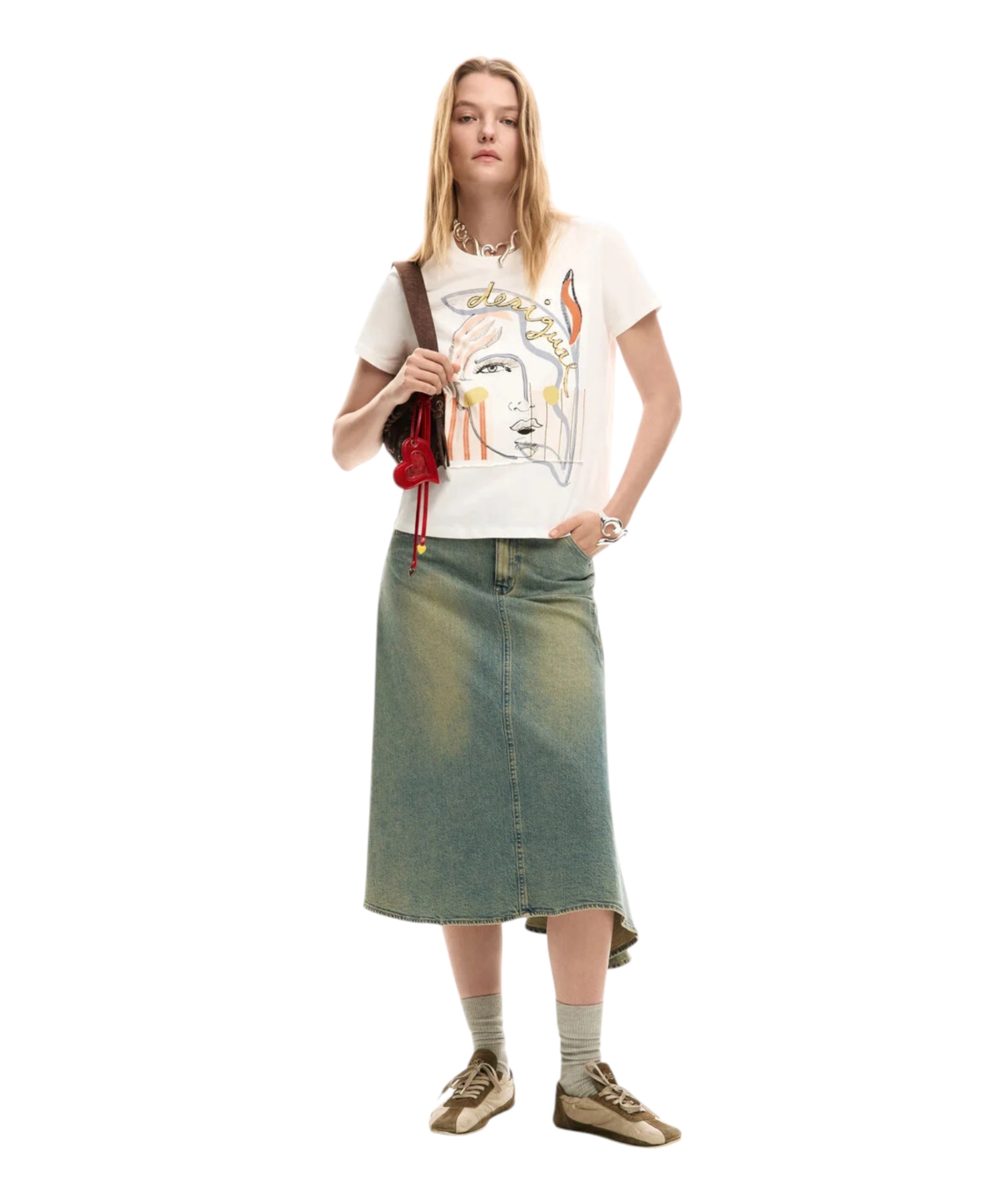 Desigual – Γυναικεία Κοντομάνικη Μπλούζα Vilma 26SWTK51-1000 Λευκό (2) Desigual - Γυναικεία Κοντομάνικη Μπλούζα Vilma 26SWTK51-1000 Λευκό 26SWTK51-1000