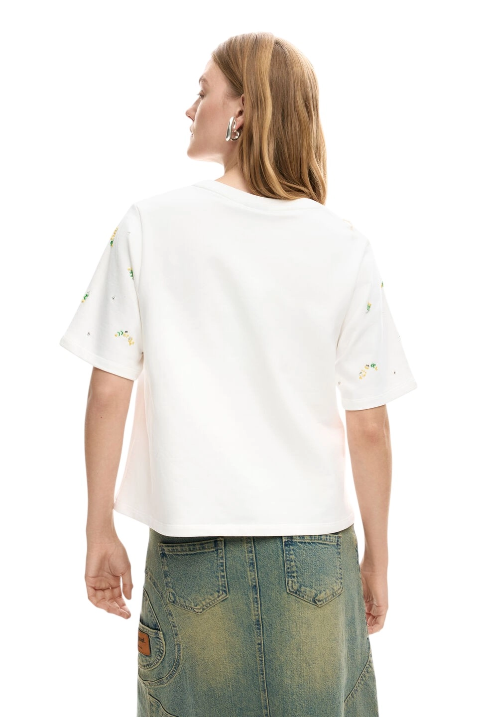 Desigual – Γυναικεία Κοντομάνικη Μπλούζα Φούτερ Oporto 26SWTK09-1001 Λευκό (5) Desigual - Γυναικεία Κοντομάνικη Μπλούζα T-shirt Oporto 26SWTK09-1001 Λευκό 26SWTK09-1001