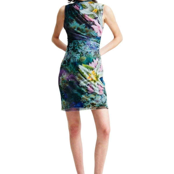 Desigual - Γυναικείο Κοντό Φόρεμα Carrington 26SWVK40-4031 Πράσινο 26SWVK40-4031