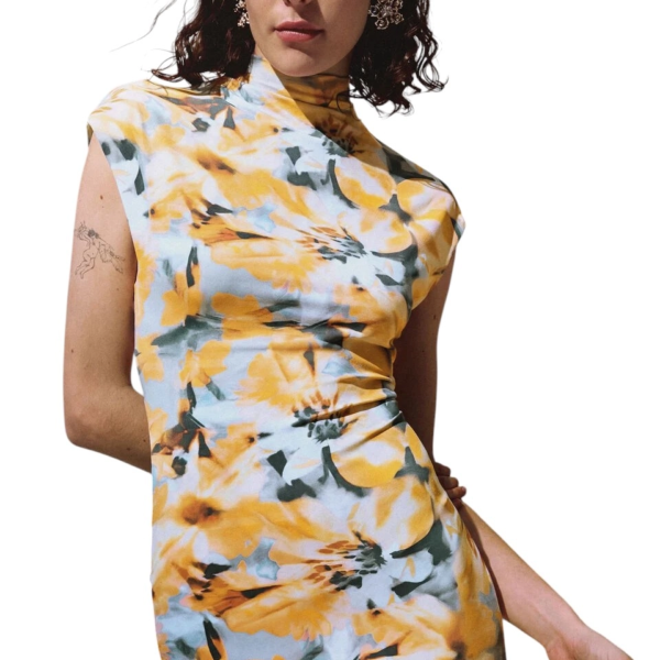 Desigual - Γυναικείο Μακρύ Φόρεμα 26SWVK48-7010 Πορτοκαλί