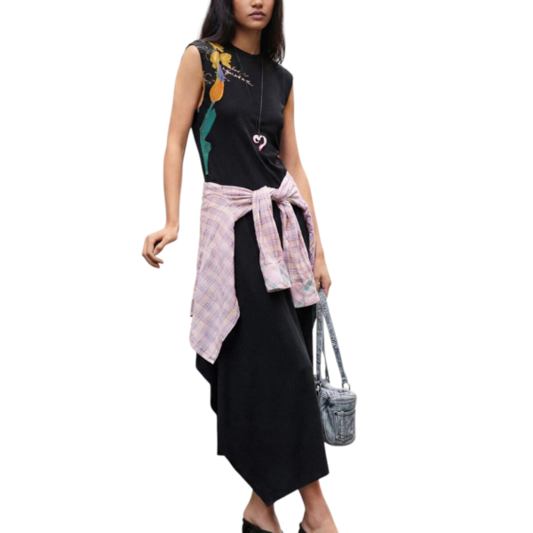 Desigual - Γυναικείο Μακρύ Φόρεμα Leyter 26SWVK50-2000 Μαύρο 26SWVK50-2000