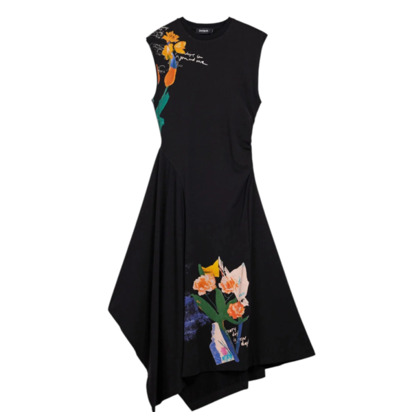 Desigual - Γυναικείο Μακρύ Φόρεμα Leyter 26SWVK50-2000 Μαύρο 26SWVK50-2000
