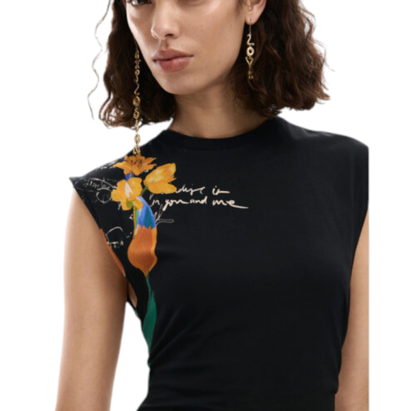 Desigual - Γυναικείο Μακρύ Φόρεμα Leyter 26SWVK50-2000 Μαύρο 26SWVK50-2000