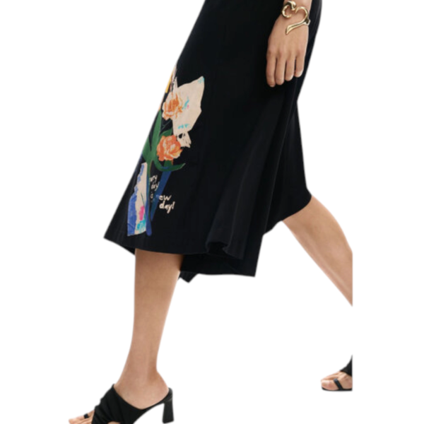 Desigual - Γυναικείο Μακρύ Φόρεμα Leyter 26SWVK50-2000 Μαύρο 26SWVK50-2000