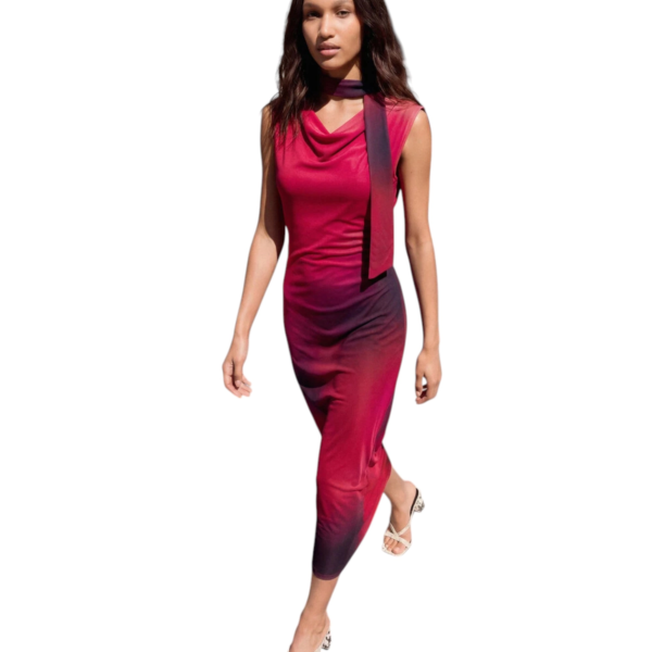 Desigual - Γυναικείο Μακρύ Φόρεμα Maine 26SWVK19-3098 Κόκκινο 26SWVK19-3098