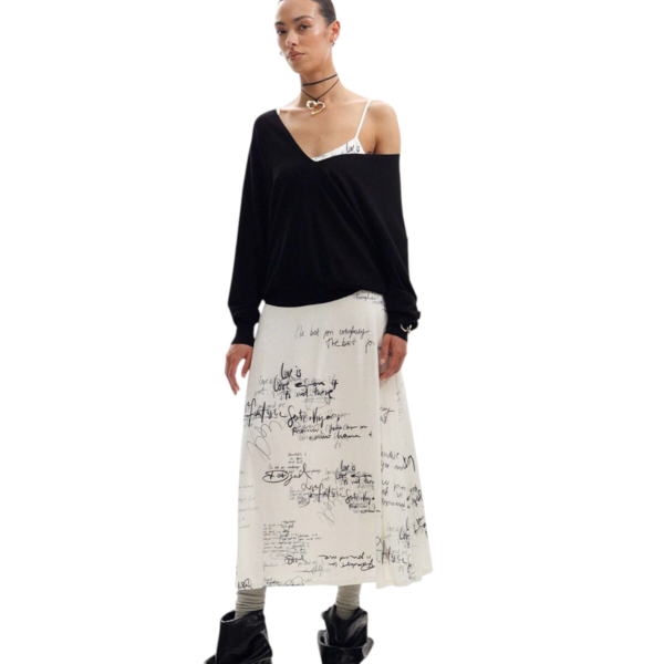 Desigual - Γυναικείο Μακρύ Φόρεμα Morisot 26SWVK33-1001 Λευκό 26SWVK33-1001