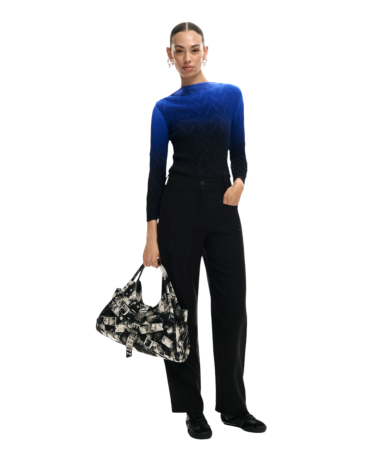 Desigual - Γυναικείο Παντελόνι Trey 26SWPW07-2000 Μαύρο
