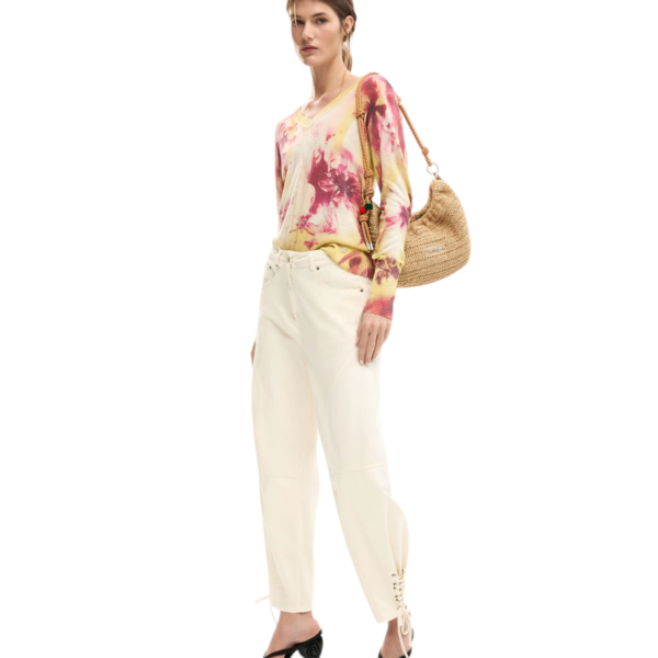 Desigual - Γυναικείο Παντελόνι Troy 26SWPW24-9020 Μπεζ 26SWPW24-9020