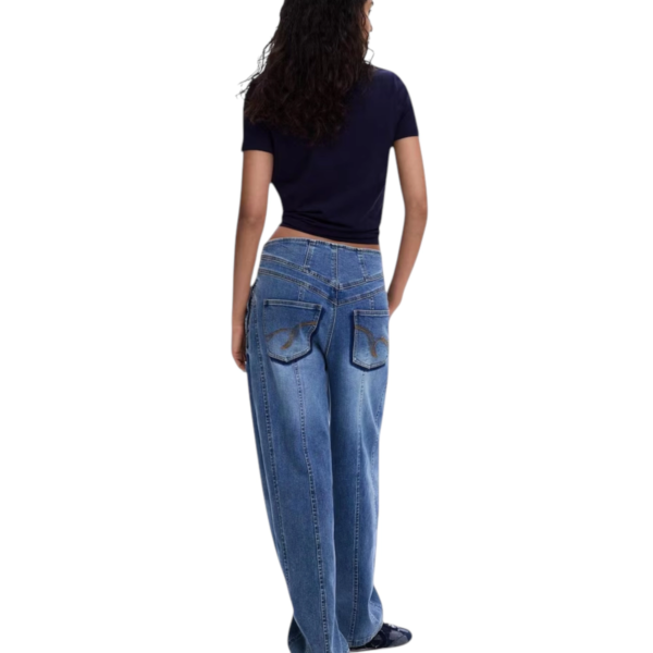 Desigual - Γυναικείο Παντελόνι Τζιν Balloon Degrad 26SWDD41-5053 Μπλε 26SWDD41-5053