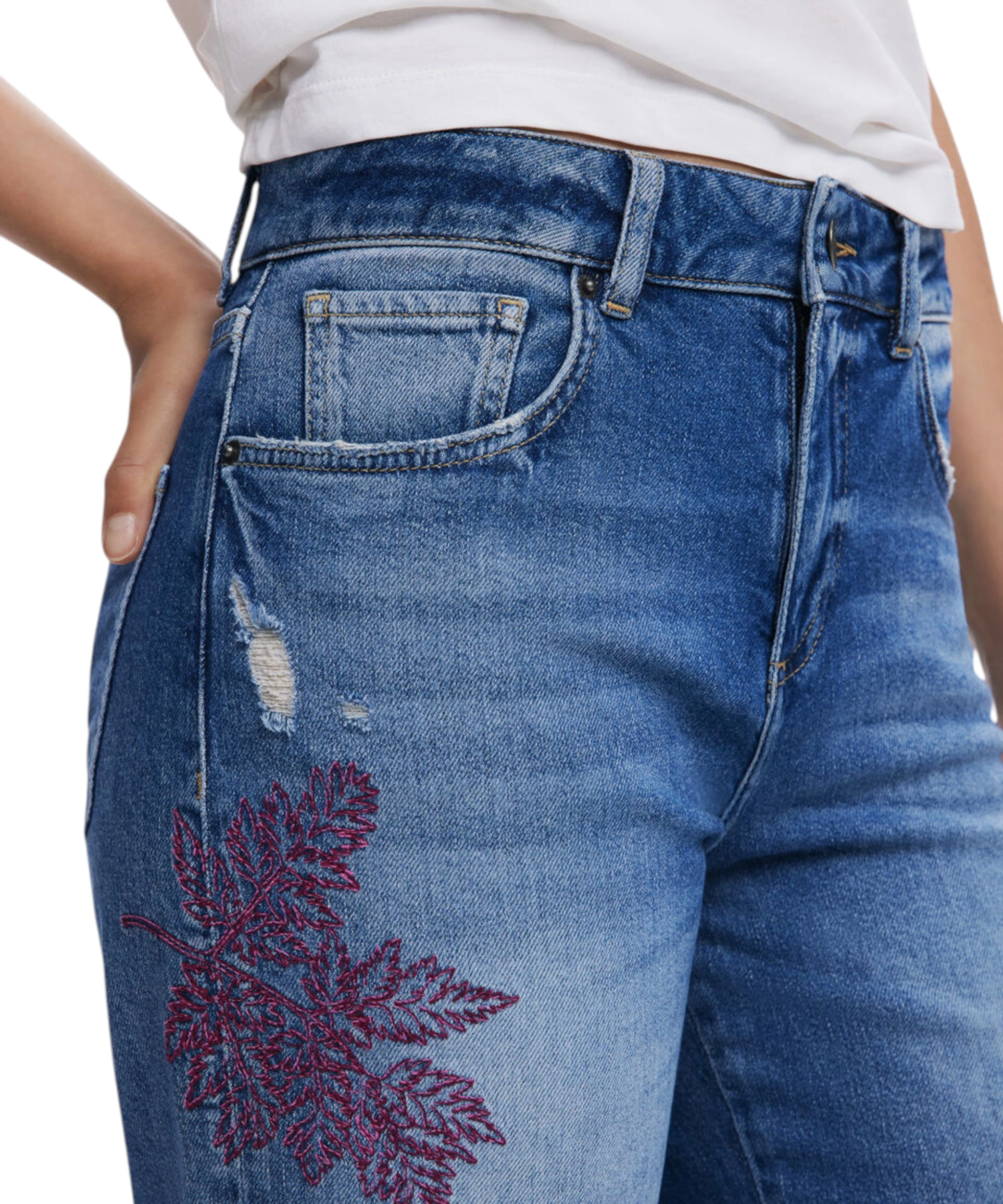 Desigual – Γυναικείο Παντελόνι Τζιν Botanic 25WWDD21-5053 Μπλε (6) Desigual - Γυναικείο Παντελόνι Τζιν Botanic 25WWDD21-5053 Μπλε 25WWDD21-5053
