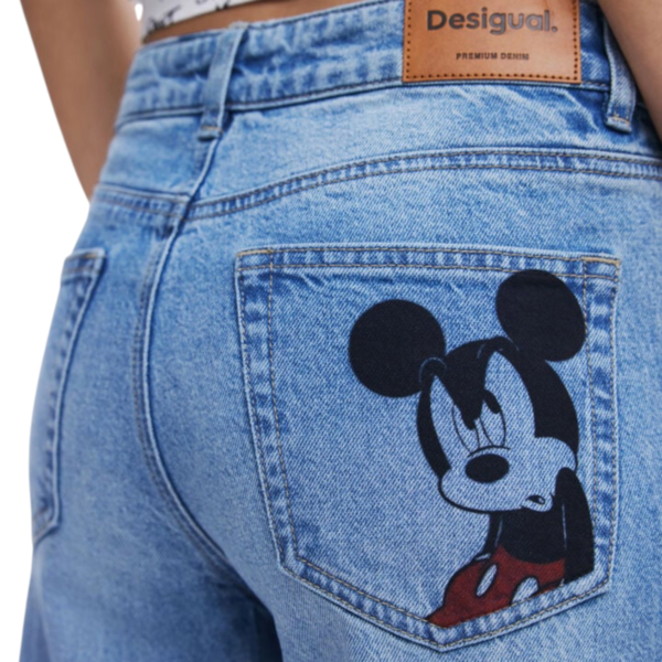 Desigual - Γυναικείο Παντελόνι Τζιν Minimi Mickey Cullote 25WWDD17-5053 Μπλε 25WWDD17-5053