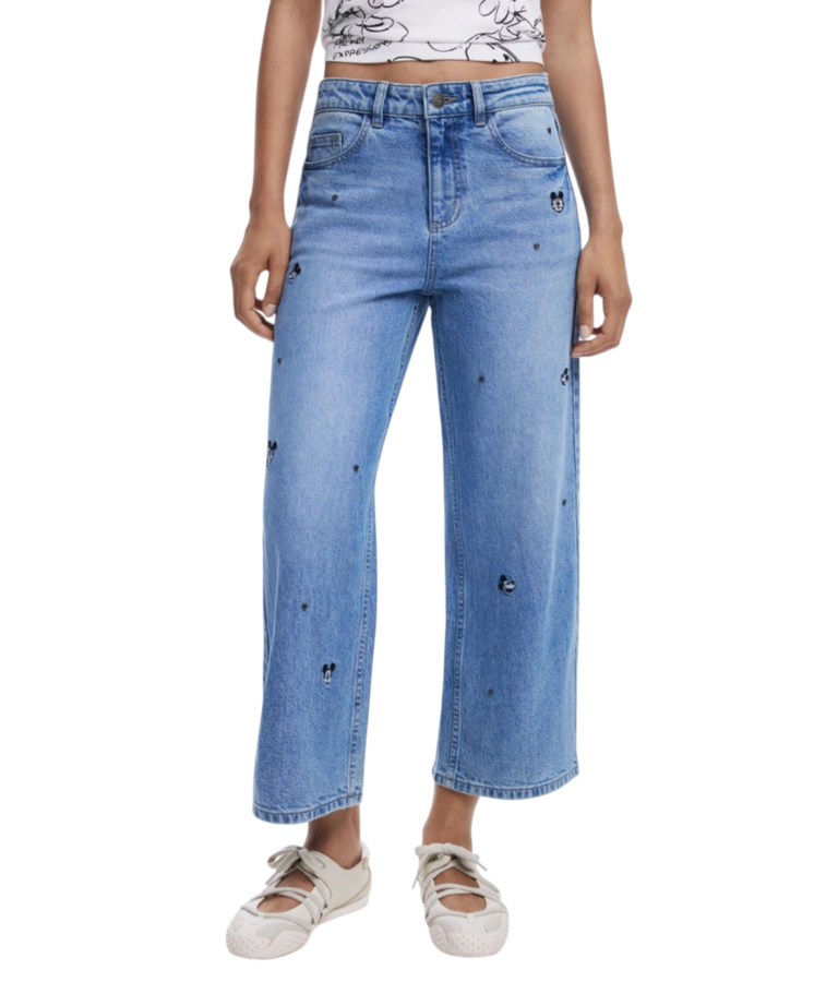 Desigual - Γυναικείο Παντελόνι Τζιν Minimi Mickey Cullote 25WWDD17-5053 Μπλε