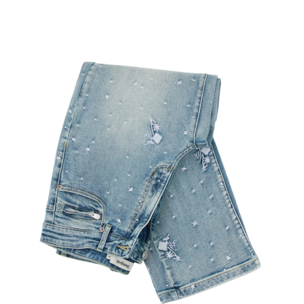Desigual - Γυναικείο Παντελόνι Τζιν Shine Balloon Relaxed Fit 26SWDD36-5053 Μπλε Ανοιχτό 26SWDD36-5053