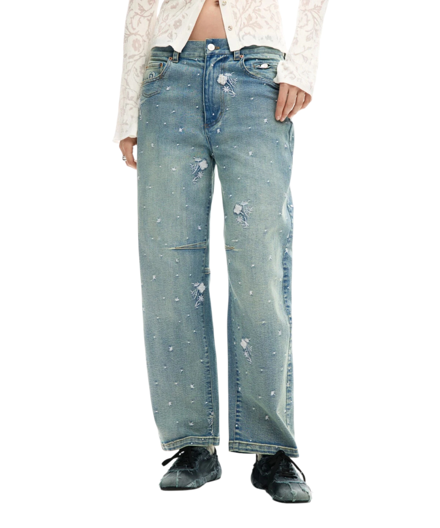Desigual - Γυναικείο Παντελόνι Τζιν Shine Balloon Relaxed Fit 26SWDD36-5053 Μπλε Ανοιχτό (4) Desigual - Γυναικείο Παντελόνι Τζιν Shine Balloon Relaxed Fit 26SWDD36-5053 Μπλε Ανοιχτό 26SWDD36-5053
