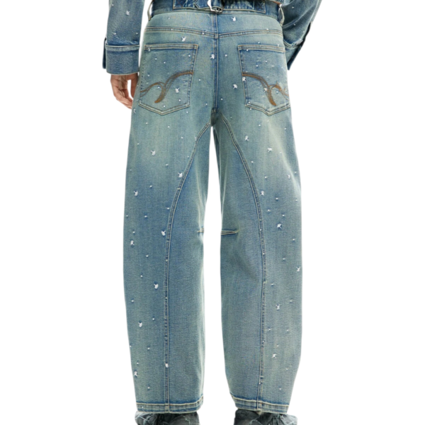 Desigual - Γυναικείο Παντελόνι Τζιν Shine Balloon Relaxed Fit 26SWDD36-5053 Μπλε Ανοιχτό 26SWDD36-5053