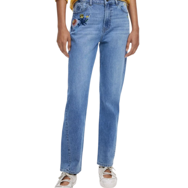 Desigual - Γυναικείο Παντελόνι Τζιν Sunflower 25WWDD23-5053 Μπλε