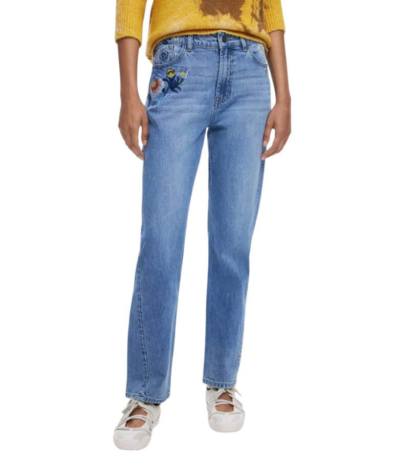 Desigual - Γυναικείο Παντελόνι Τζιν Sunflower 25WWDD23-5053 Μπλε