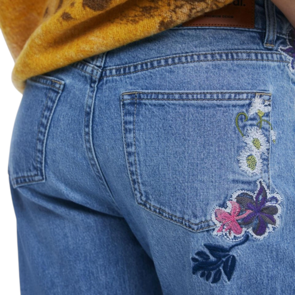 Desigual - Γυναικείο Παντελόνι Τζιν Sunflower 25WWDD23-5053 Μπλε 25WWDD23-5053
