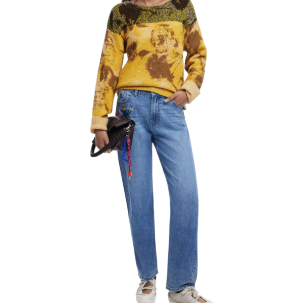 Desigual - Γυναικείο Παντελόνι Τζιν Sunflower 25WWDD23-5053 Μπλε 25WWDD23-5053