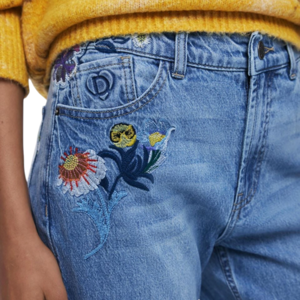 Desigual - Γυναικείο Παντελόνι Τζιν Sunflower 25WWDD23-5053 Μπλε 25WWDD23-5053