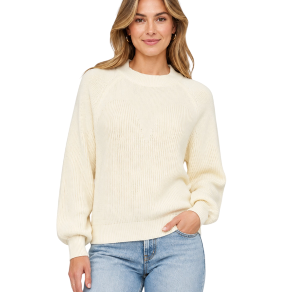 Desigual - Γυναικείο Πλεκτό Zιβάγκο Sena Chunky Knit Jumper 23WWJF14-1001 Λευκό