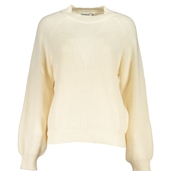 Desigual - Γυναικείο Πλεκτό Zιβάγκο Sena Chunky Knit Jumper 23WWJF14-1001 Λευκό 23WWJF14-1001