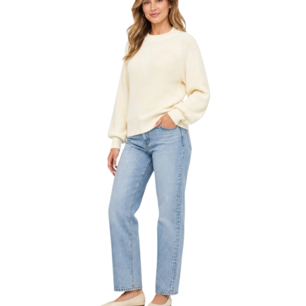 Desigual - Γυναικείο Πλεκτό Zιβάγκο Sena Chunky Knit Jumper 23WWJF14-1001 Λευκό 23WWJF14-1001