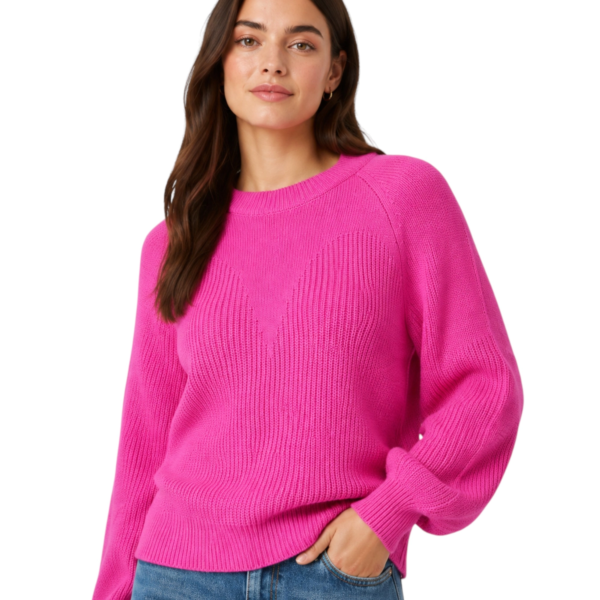 Desigual - Γυναικείο Πλεκτό Zιβάγκο Sena Chunky Knit Jumper 23WWJF14-3002 Φούξια