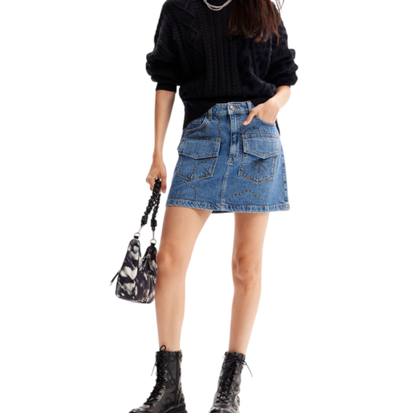 Desigual - Γυναικείο Πλεκτό Zιβάγκο Shasa Loose Fit 23WWJF50-2000 Μαύρο 23WWJF50-2000