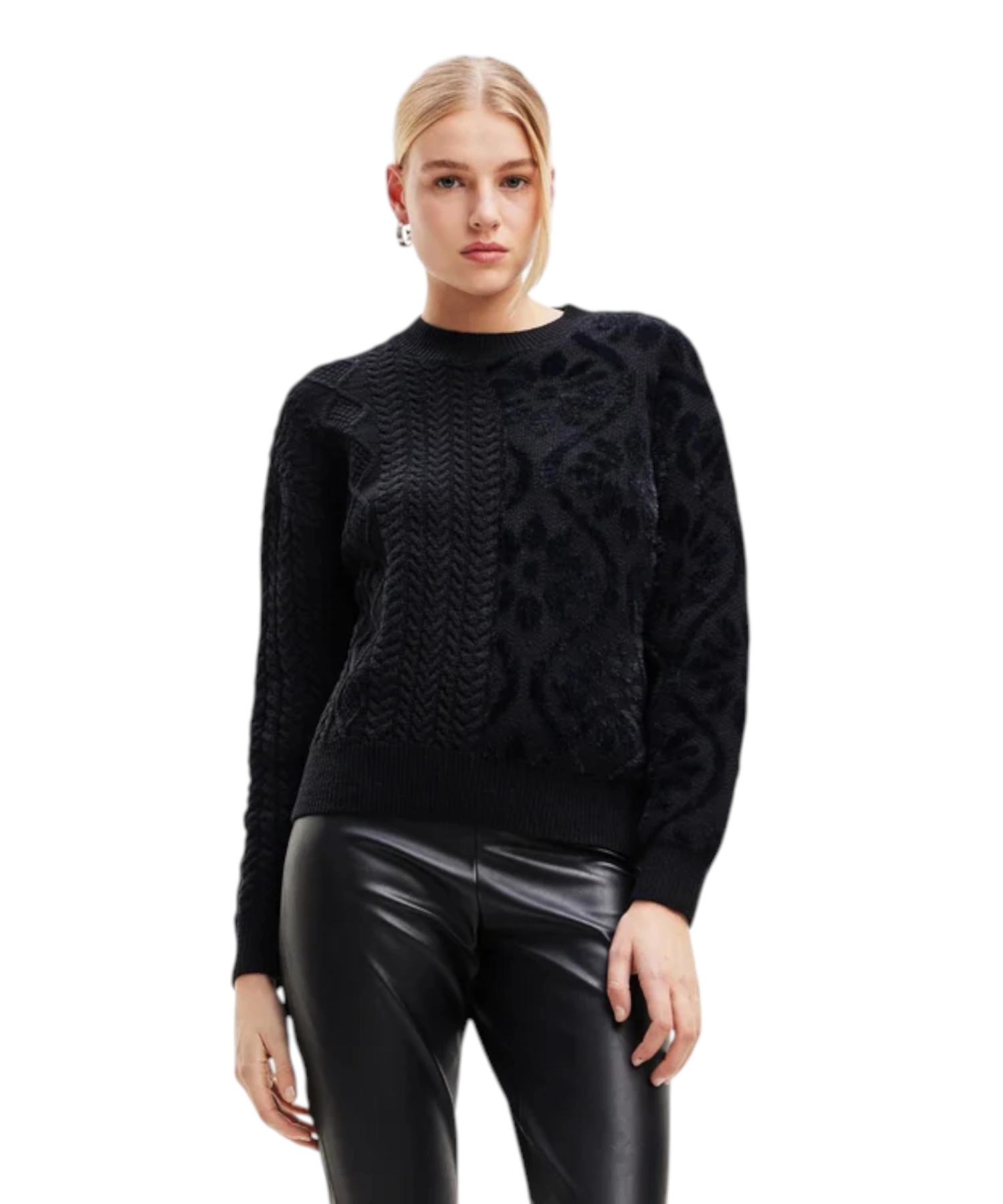 Desigual - Γυναικείο Πλεκτό Zιβάγκο Shasa Loose Fit 23WWJF50-2000 Μαύρο (10) Desigual - Γυναικείο Πλεκτό Zιβάγκο Shasa Loose Fit 23WWJF50-2000 Μαύρο 23WWJF50-2000